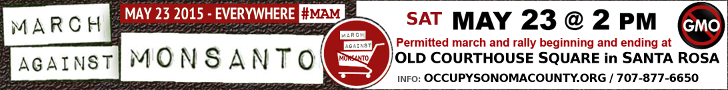 March Against        Monsanto banner